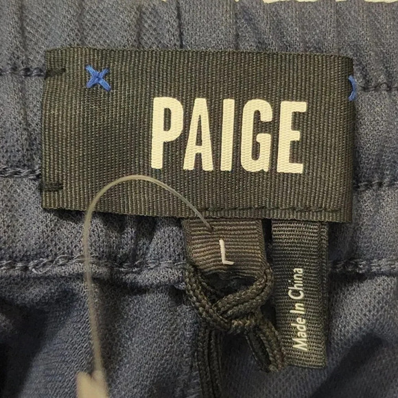 PAIGE‎ Bodhi Drawstring Pull On Sweat Shorts Navy Blue Men's Size L NWT - Picture 8 of 11